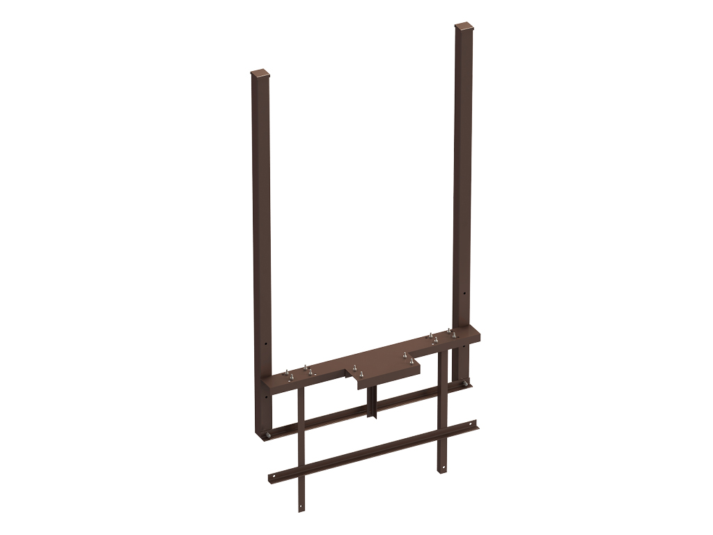 Рама стандартная ОЯС (основание, якорь, столбы) под бетонирование для установки сдвижных ворот под ключ.